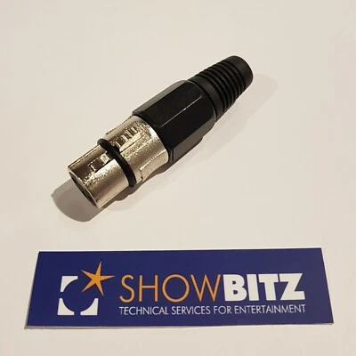 QTX Conector de audio equilibrado básico de 3 pines hembra de cable de toma XLR montaje