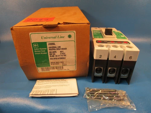 Cutler Hammer JI3250L, Industrial Circuit Breaker, 3 Pole, 250 A, 600 VAC Eaton