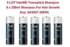 5 LOT HairMD Transplant Clinical Repair Shampo Biotin Shampoo for Hair Growth