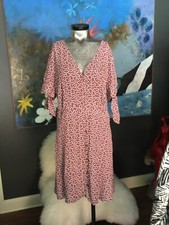 VTG vExpress Short Dress Tie Back Mauve Polka Dot Retro  y2k 90s L