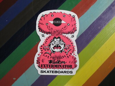スケートボード Walker vtg skateboard sticker vtg 1980s Walker skateboard sticker - McCall, Yoyo Schulz, Dinkins