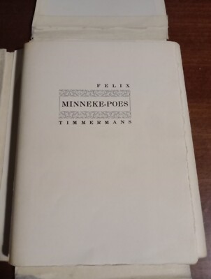 FELIX TIMMERMANS MINNEKE-POES EXEMPLAR Nr.1 von 1942 mit Autogrammfoto