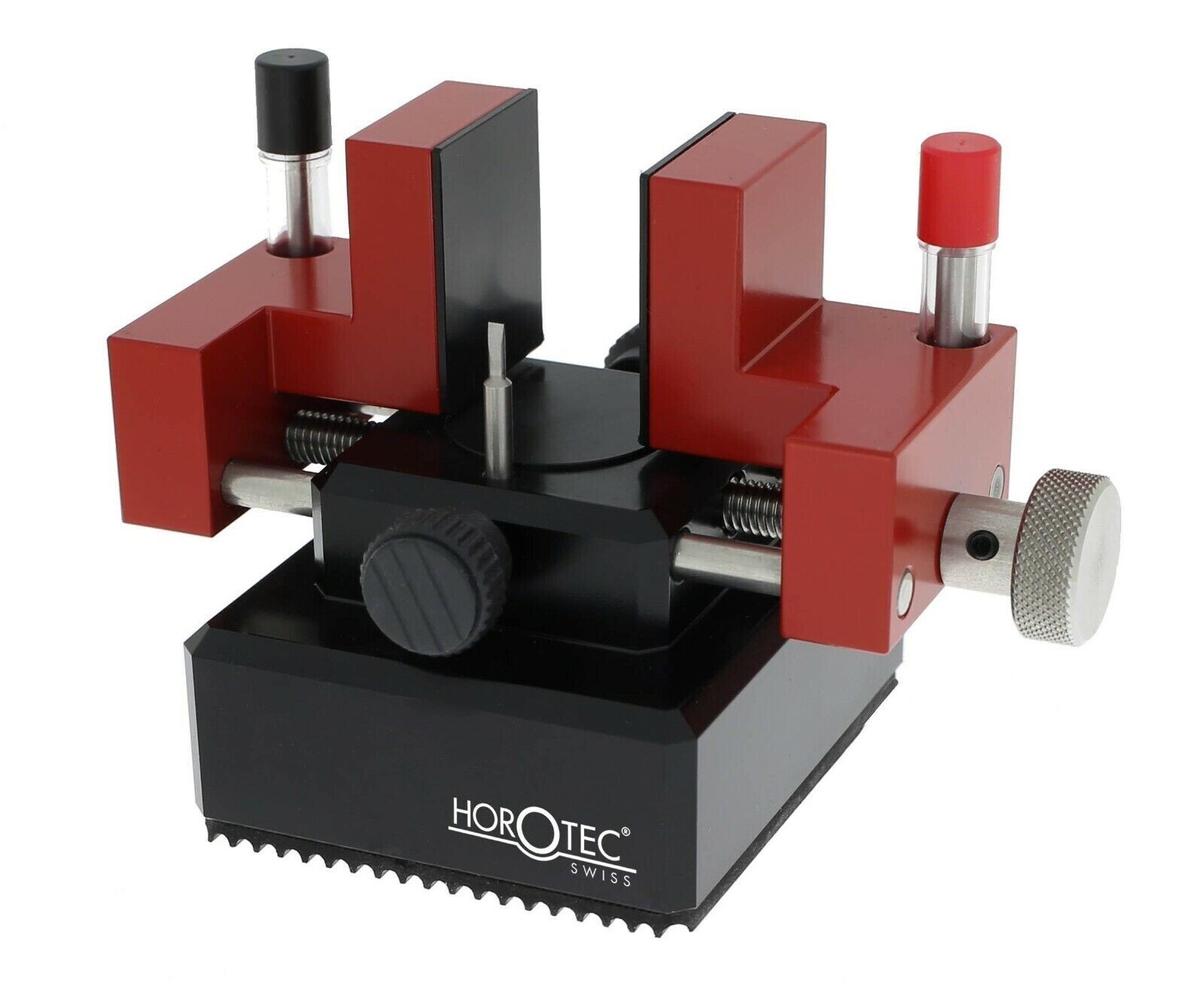 Porte-boîtes Horotec 10.010 pour bloquer les montres sans rayer avec étau amovible