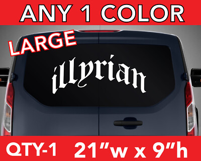 ALBANIA ALBANIAN ILLYRIAN SOLID LETTERS WINDOW LARGE DECAL STICKER 21''w x 9''h