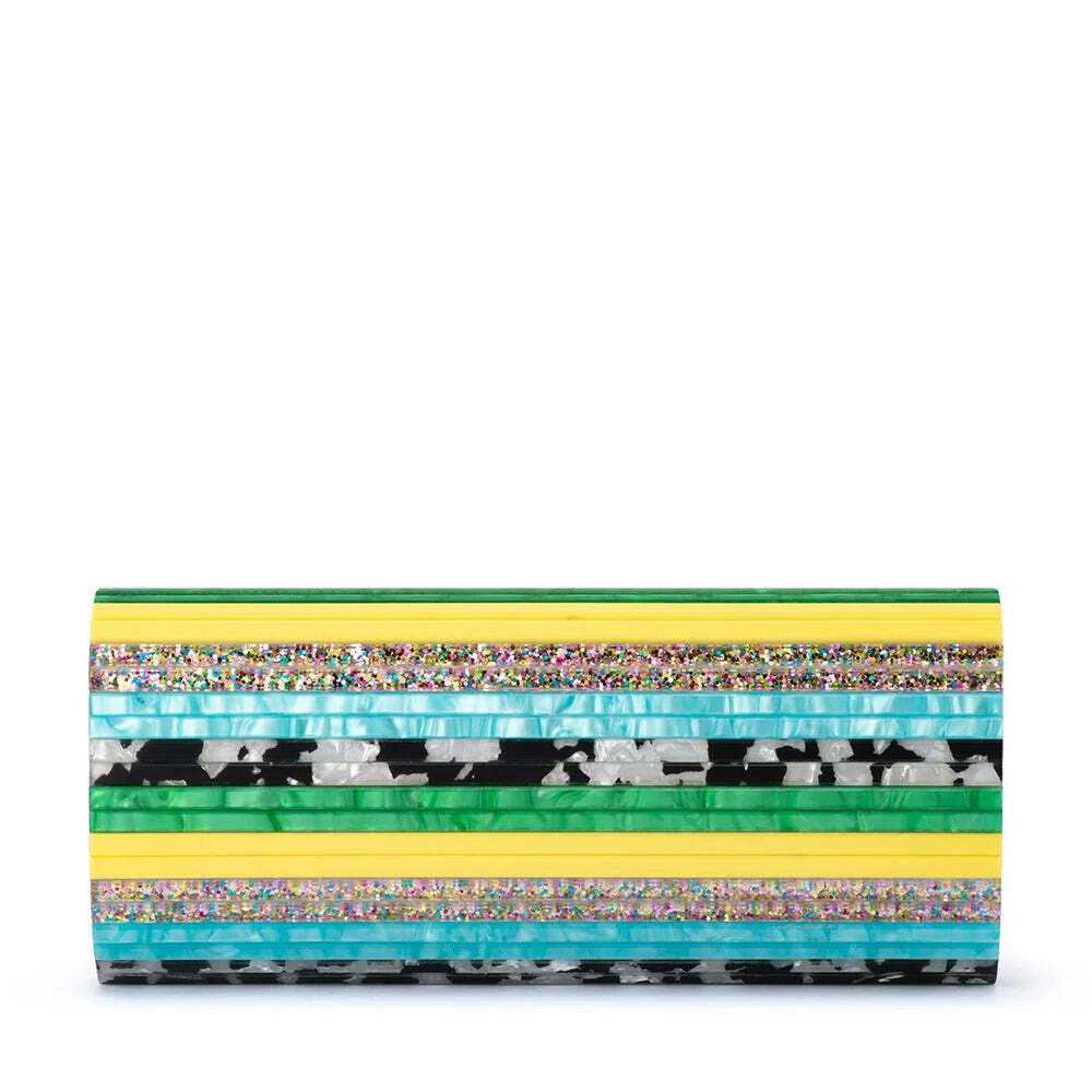 Olga Berg - CLARA Acrylic Clutch - Multi
