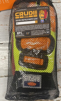CRUDE Hands  Impact Red Palm Winter Glove Choose Size NWT