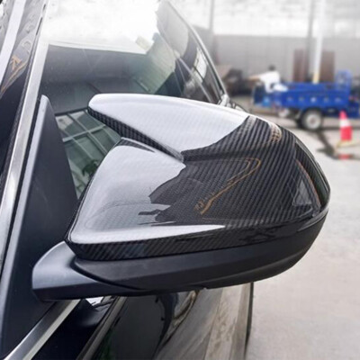 For Audi Q8 Lamborghini URUS Horn Carbon Fiber Side Mirror Cover Caps W Lane