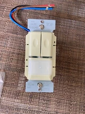 Legrand Occupancy Sensor OSR300S 120/277 VAC Dual Relay PIR Wall Switch(s) Ivory