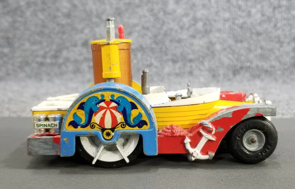 Vintage Incomplete Popeye Corgi Comics Paddle Wagon Made in the UK 1967 - Image 3 of 4