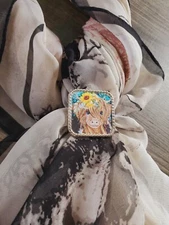 SLIDE Scarf Wild Rag Slide Western Cowboy Cowgirl cute cow Concho rope edge