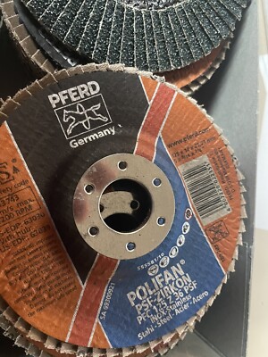 10 pack Pferd 63030 5'' X 9/16x7/8 Polifan Flap Disc 36 grit psf zirkon
