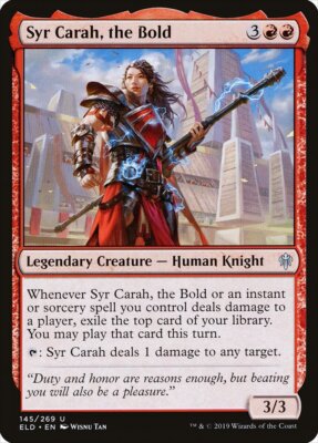 Syr Carah, the Bold (145) Throne of Eldraine ELD MTG Magic