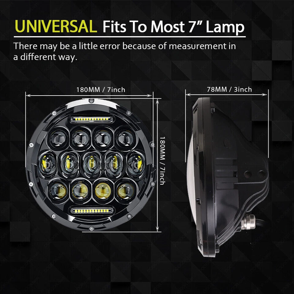 Faro LED de 7 pulgadas + luces de paso de 4,5" para Harley Davidson Touring Road King Foto 2 de 4