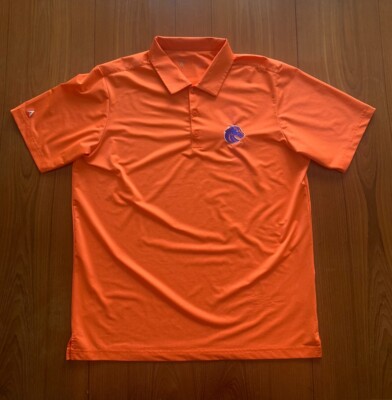 Boise State Broncos Men s Golf Polo Size Large Orange Performance Dry Fit Polo
