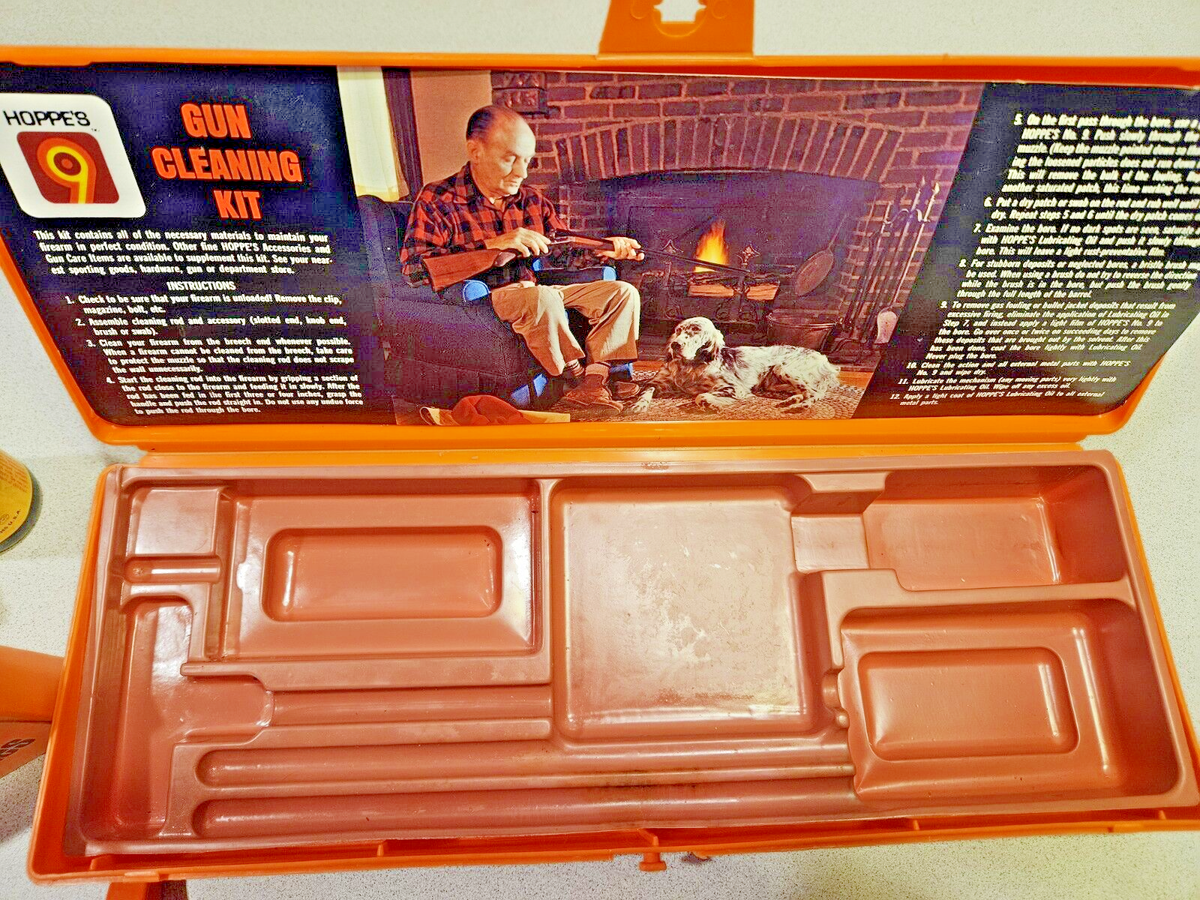 Vintage Hoppe's 9 Gun Cleaning Kit & Original Storage Box