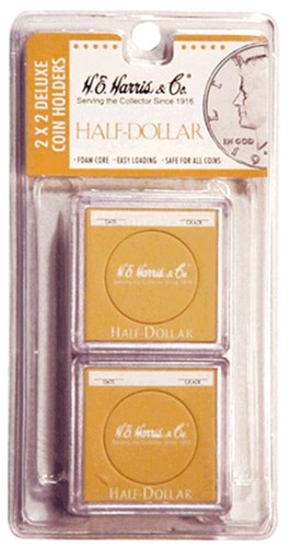 HE Harris Snaplocks 2x2 Safe Deluxe Coin Holders Half Dollar Yellow Pack of 6 - Picture 6 of 6