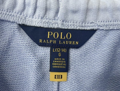 Polo Ralph Lauren Longwood Blue Cotton Shorts Girls Size Large 12-14 NWT - Picture 3 of 11