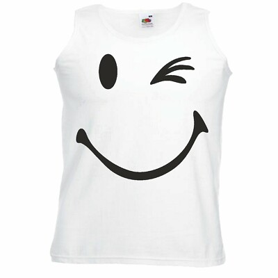 Tank Top LUSTIGES GESICHT MIT ZWINGERAUGE - JUNGGESELLENABSCHIED - FUN SHIRT -