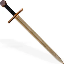 Empathetic Blade Templar Viking Practice Wooden Sword w/ Leather Wrapped Handle