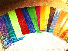 3" x 12" 2 PK HOLOGRAPHIC MINI FIREWORKS Fishing Lure Tape in 14 POPULAR COLORS