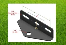 Universal Zero Turn (ZTR) Mower Trailer/ Tow Hitch 4"/6" mt - 3/4" pin hole (BH)