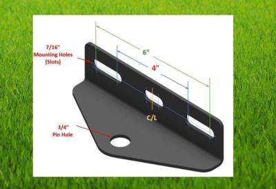 Universal Zero Turn (ZTR) Mower Trailer/ Tow Hitch 4''/6'' mt - 3/4'' pin hole (BH)
