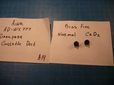 Aiwa AD-WX777 Cassette Deck Replacement Bias Fine Normal CrO2 Control Knobs