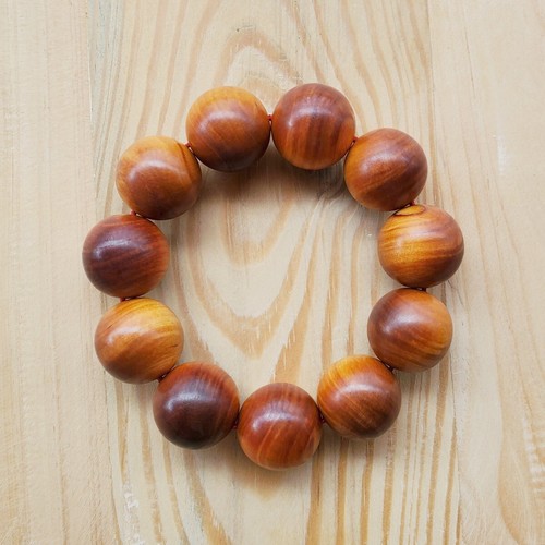 11 Cuentas Rajá Kayu Indonesia Pulsera Roja Agathis 22 MM Rey de la Madera #A03 - Imagen 4 de 6