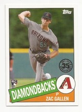 2020 Topps Diamondbacks Zac Gallen 85 Topps 35th Anniversary Rookie Card #85-6. rookie card picture