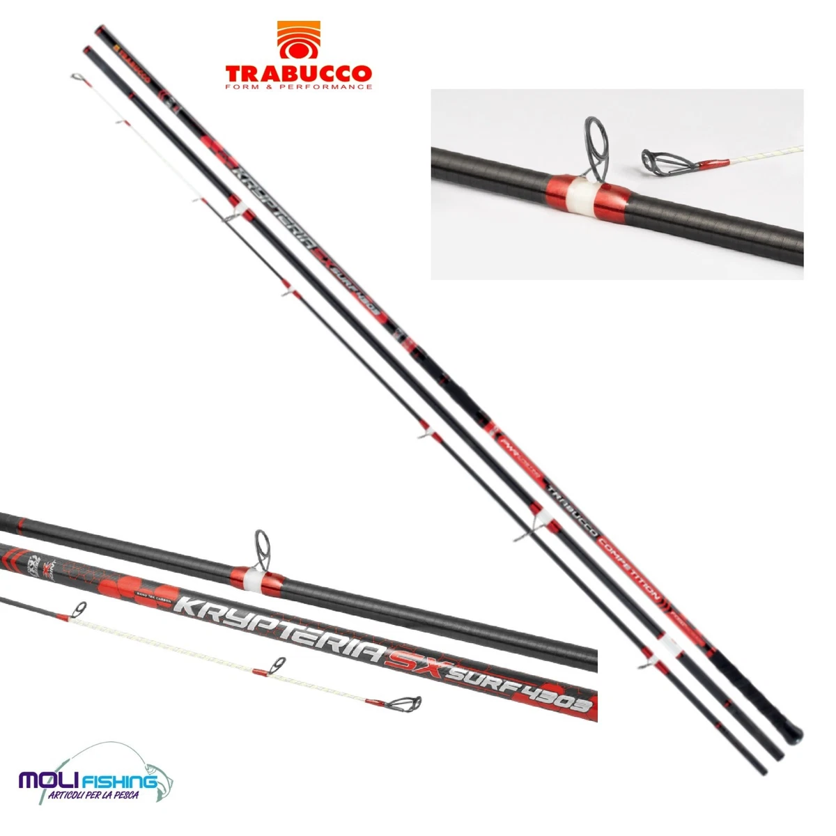 Canne Surf-casting Trabucco Shelder 2000 – Fibre De Carbone – Puissance Et Légèreté