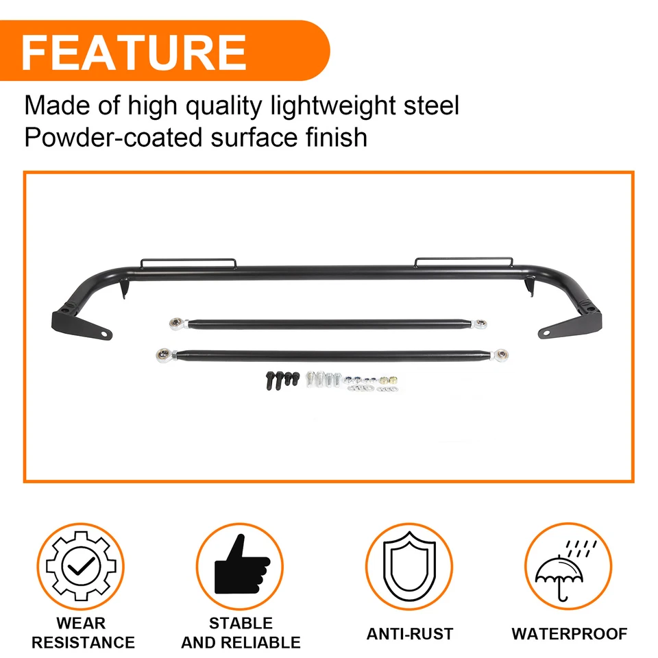 Barra arnés enrollable chasis cinturón de seguridad carreras acero inoxidable 49" para Honda Foto 3 de 4