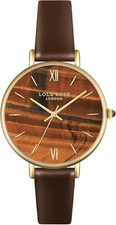 [Lola Rose] Watch Yellow Tiger Eye LR2030 Women's Brown