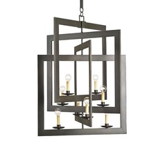 Pottery Barn Celeste Crystal Chandelier Wrought Iron For Sale