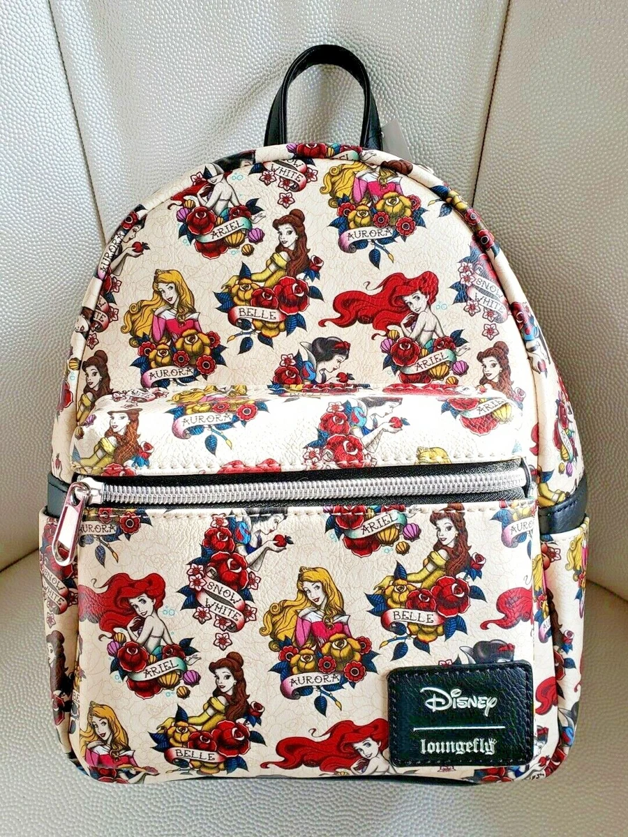 Loungefly Disney Princess Tattoo Mini Backpack Ariel Snow White