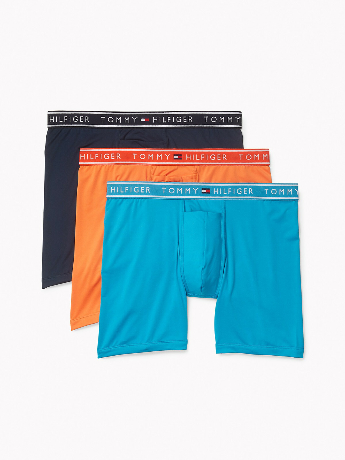 Трусы-боксеры TOMMY HILFIGER Flx Evolve Stretch, 3PK, Синий/Оранжевый, Размер S