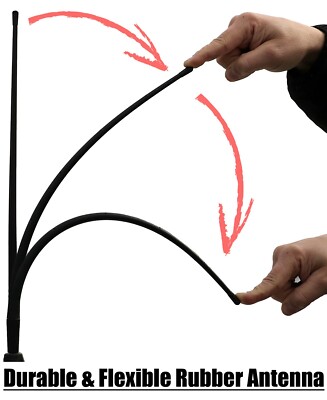 15" Black Rubber Ducky Antenna Kit - Fits Case, International Harvester, New Holland Tractors