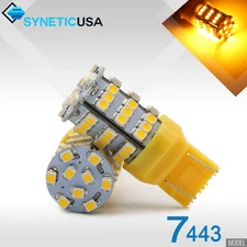 2x 7443/7440 LED 3528 Chip 54-SMD Front Parking Turn Signal Light Bulbs