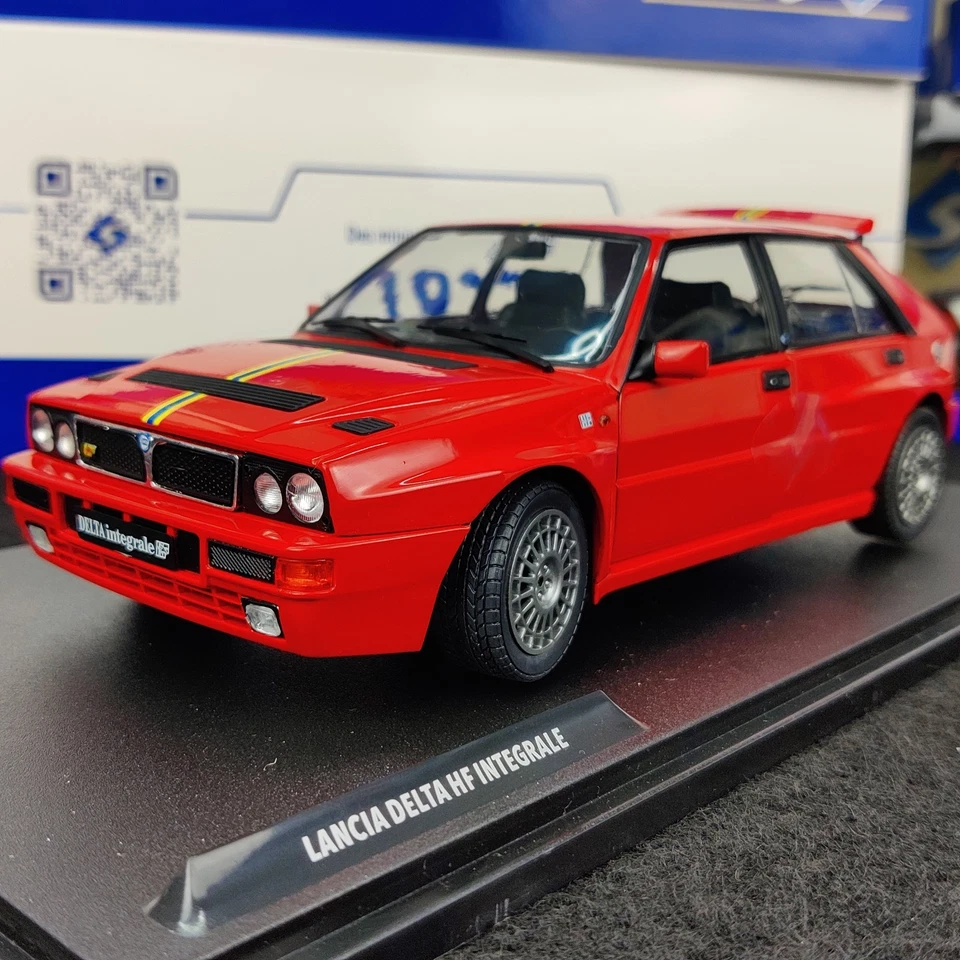 VOITURE SOLIDO LANCIA DELTA HF INTEGRALE EDIZIONE FINALE RED 1995 1:18 NEUF.B - Photo 2/4