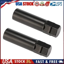 2pcs Black Socket Key Tool for 7 spline Lug Nuts | 19mm, 3/4", 21mm, 13/16" Hex