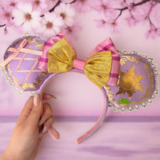 Disney- Parks Disneyland Princess Tangled Rapunzel Minnie Mouse Ear Headband