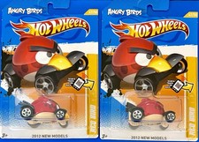 Hot Wheels Angry Birds 1:64 Scale Lot of 2 New 2012 Red Bird