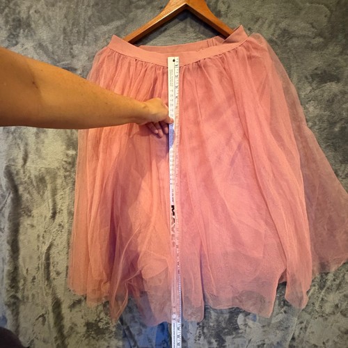 Gonna Haute Monde donna XLlarge rosa malva maglia tulle sovrapposizione romantica morbida ragazza - Foto 3 di 6
