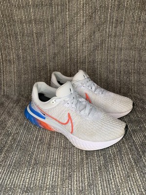 Nike React Infinity Run Flyknit Grey Red Blue Mens Size 9 DV2178-001