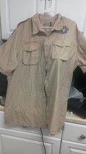 Boy Scouts of America Men’s XL Beige Polyester Scouting Uniform Shirt