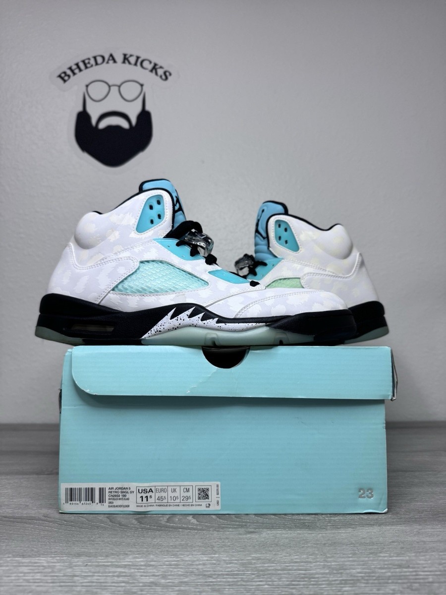Size 11.5 - Air Jordan 5 Retro Island Green CN2932-100 Mens
