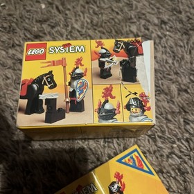 VINTAGE BOX AND INSTRUCTIONS ONLY Lego Castle Black Knight Set 6009