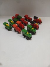 Wooden Toy Trains Mixed Lot of 12 Magnetic. Train