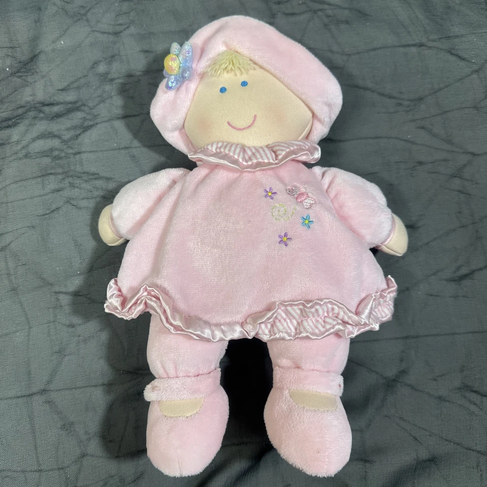 Дети предпочитают плюшевая девочка Baby кукла розовый бабочка синий цветок шляпа плюшевая игрушка - Изображение 3 из 4