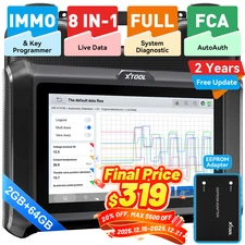 XTOOL X100 PADS V2.0 Auto IMMO Key Programmer Diagnostic Tool OBD2 Scanner FCA