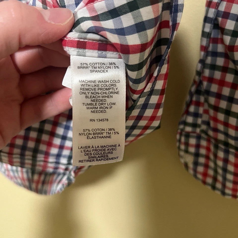 Vineyard Vines On The Go Performance Niños Vacaciones Navidad Guinga Botón L 16 Foto 4 de 4